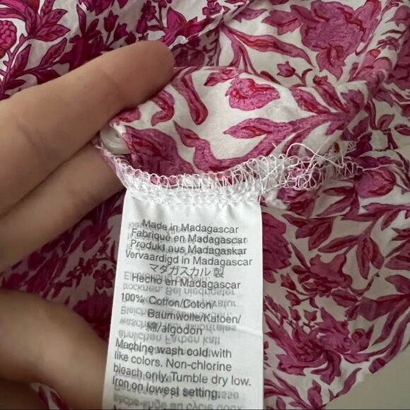 J. Crew x Liberty Sambourne Floral Ruffle Sleeve Top In Azalea White - Picture 8 of 8